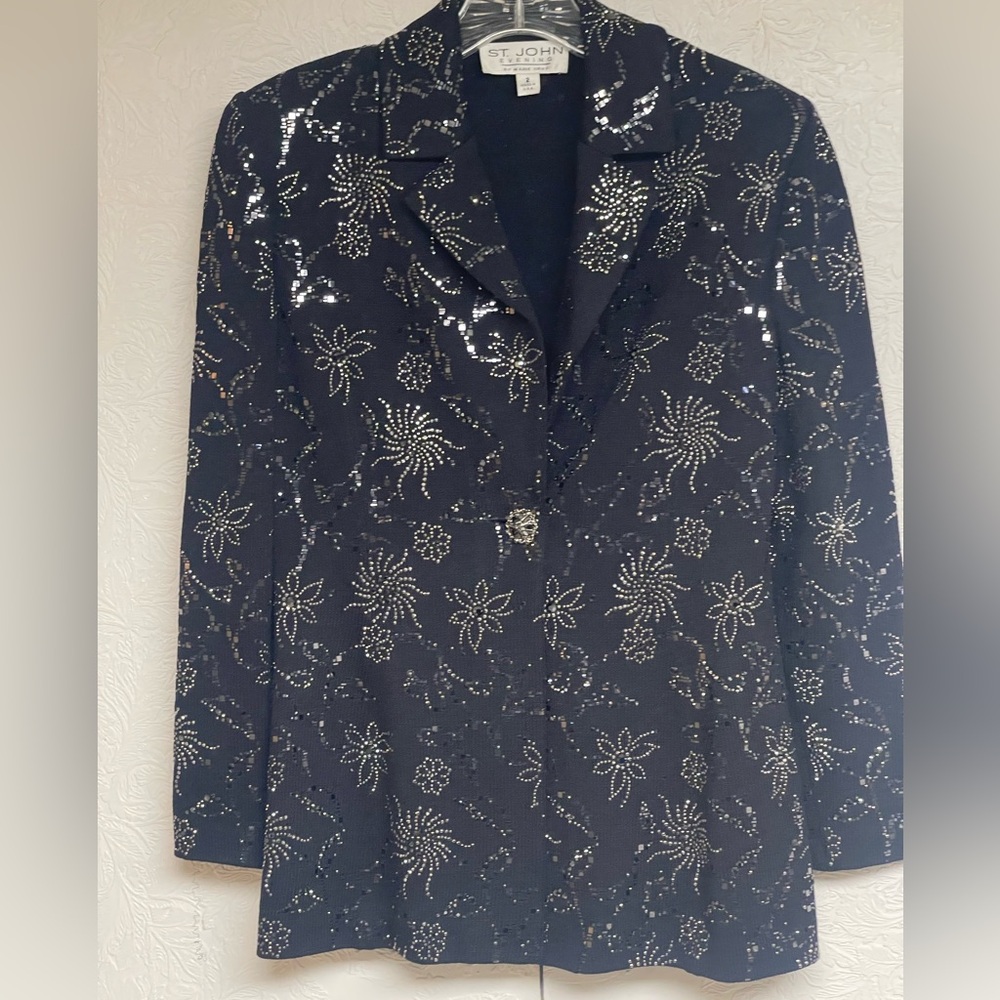Elegant Black and Silver Women's Jacket